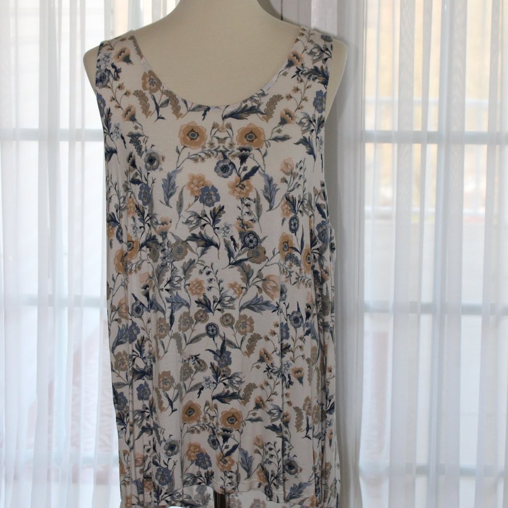 Floral long tank top